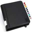 KarlyPro Toploader Binder 4 Pocket Hold 128+Trading Cards in 3" x 4"Top Loaders, Double-Sided Loading 2X2 Pockets Toploaders 35pt-55pt Storage, Ringless Zipper Folder with Tag Design-Black