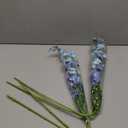 4PCS Light Blue Delphinium Artificial Flower 33.5'' Long Larkspur Stem Plant Floral Silk Flowers Faux Bouquets for Tall Floor Vase Home Garden Outdoor Wedding Arrangement Decor (H005-FYC)