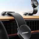 ANDERY Car Phone Holder for MagSafe [360 Adjustable Memory Alloy Arm | 2400gf Strongest Magnetic Power] Bendable Car Mount, Phone Holders for Your Car for iPhone and All Smartphones, Carbon Fiber