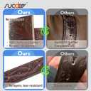 SUOSDEY Western Genuine Leather Belt with Silver Bull Embossed Buckle for Men,Cowboy Engraved Belts for Jeans,1.5" Width (Fits 35"-38" Waist, Coffee)