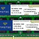 Timetec 16GB KIT(2x8GB) DDR3L/DDR3 1600MHz(DDR3L-1600) PC3L-12800 Non-ECC Unbuffered 1.35V/1.5V CL11 2Rx8 Dual Rank 204 Pin SODIMM Laptop Notebook RAM