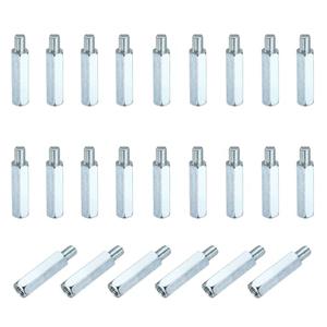 PATIKIL 48pcs M4x20mm+6mm Male Female Hex Standoff, Zinc Plated Iron PCB Motherboard Spacer Standoffs for Computer Cases Circuit Boards FPV Drone Quadcopter, Silver