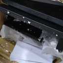 Plank+Beam 84 Inch Farmhouse Dining Table, Solid Wood Rustic Kitchen Table, Large Wooden Rectangular Dinner Table for Dining Room, Home Office, Living Room Furniture, Easy Assembly, Black Wirebrush