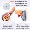 Awoo Great Vibes - Silicone Slow Feeder for Dog Bowls Over 5.5 Inches - Non-Slip, Wet and Dry Food-Compatible Pet Dish with Suction Cups - Extends Mealtime for Fast Eaters - Dishwasher Safe (Sky)
