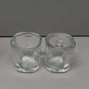 Reallnaive 2 Set Glass Salt Cellar with Lid and Spoon Container for Kosher, Sea, Himalayan Salt, Candy, Pepper, Heavyweight Seasoning Jar, Dishwasher Safe, 8.7oz (White)