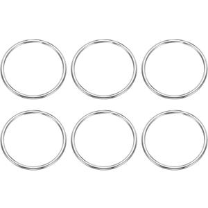 MECCANIXITY Metal O Rings Stainless Steel Seamless Welding O-Ring Solid Heavy Round Ring Buckle