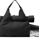 Gym Bag, Yoga Gym Bag for Women and Men, Carrying Workout Gear and Accessories, Shoe Compartment and Wet Dry Storage Pockets, black