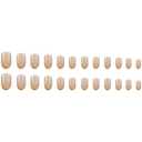 8 x French Tip Press on Nails Short Almond Fake Nails with Designs Reusable Gold French Acrylic Nails Full Cover French Tips False Nails Nude Stick on Nails for Women Girls Manicure Nail Decoration 24Pcs