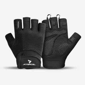 ATERCEL Weight Lifting Gloves Full Palm Protection, Workout Gloves for Gym, Cycling, Exercise, Breathable, Super Lightweight for Mens and Women (Black, X-Large)
