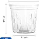 TRUEDAYS Orchid Pot 4 Pack 5 Inch Clear Orchid Pots with Drainage Holes for Repotting Ideal for Healthy Root Growth Sturdy Plastic Plant Pot for Indoor & Outdoor Plants