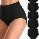 No Show High Waist Briefs Underwear for Women Seamless Panties 4 Pack M