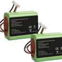 High Capacity 3000mAh 7.2 Volt Replace Battery for Robot Braava 380 380t 390T, Mint5200 5200B 5200C NI-MH Floor Mopping Robots [2XPack]