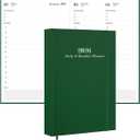 2026 Daily & Monthly Planner - 2026 Daily Planner One Page Per Day from January 2026 to December 2026, 5.8" x 8.3" Hourly Appointment Book Perfect Organizer Daily Life, Fabric Cover, Green