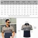 Hardaddy Men's Striped Polo Shirt Short Sleeve Casual Color Block Graphic Tee Collared Golf Shirts for Men (Blue, XXXL)