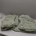 Amlie Home Chunky Knit Throw Blanket for Couch, Soft Chenille Crochet Blanket for Children, 40"x50", Sage Green