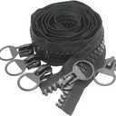 YaHoGa #20 Super Large Plastic Zipper Heavy Duty Zippers by The Yard Bulk 2 Yards + 5pcs Sliders for DIY Sewing Tailor Crafts Bags Tents Boat Cover Canvas (Black 2 Yards)