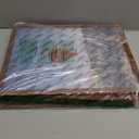 Yaetm 16x16 Picture Frame Matted to 12x12, Set of 3, Brown Wood Grain Square Frame for Gallery Wall Display, Hanging Hardware Included (3 Pack, Brown)