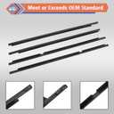 Car Outer Door Window Moulding Trim Weatherstrip Seal Belt Compatible with Toyota Lexus Vehicle 1998-2007 Land Cruiser 100 Series LX450, Replace#75710-60061 75720-60061 75730-60041 75740-60041