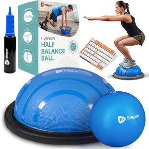 LifePro Horizon Half Balance Ball Trainer with 440 lb Capacity | Stability Ball for Home Gym & Physical Therapy | Full-Body Training Equipment for Core Strengthening, Exercise Ball