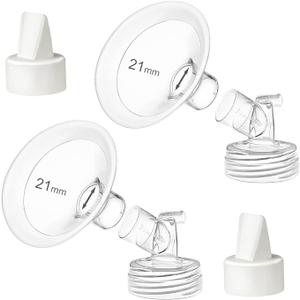 PumpMom-us 21mm Flanges Compatible with Spectra S2 S1 9 Plus Breast Pumps Accessories, Replacement Breast Shield for Spectra Pump Parts and 21 mm Flange