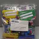 24 Packs Train Building Blocks with Valentines Gift Cards, 6 in 1 Train Building Blocks Sets for Boys Girls Goodie Bags Carnival Prizes Birthday Supplies, Classroom Exchange Prize, Valentine Party