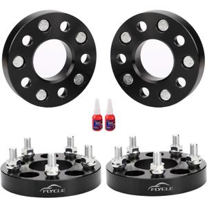 FLYCLE 1 inch 5x4.5 Wheel Spacers for TJ YJ XJ MJ KJ KK ZJ, 5 Lug 5x114.3mm Wheel Spacer for Wrangler Ranger Explorer Mustang Edge with 1/2-20 Studs & 82.5mm Center Bore