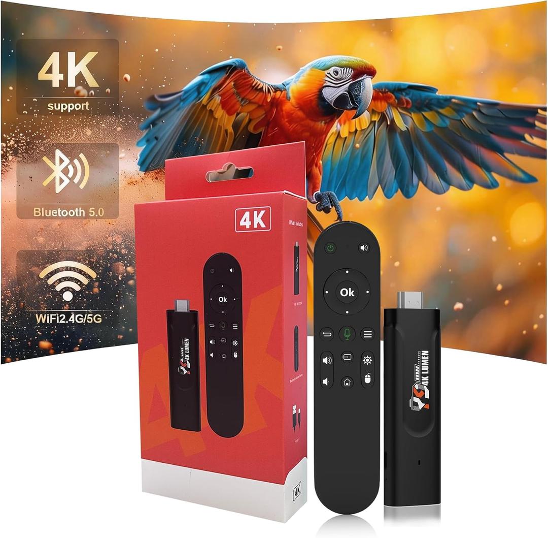4K HDR Smart TV Stick, Ultra-Portable Android 13 Media Player, Dual-Band 5G WiFi & Voice Remote 2GB RAM 16GB ROM H313 Quad-Core for Home Theaters and Smart TV Upgrades