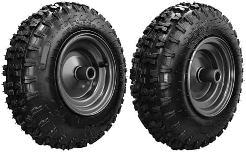 2 Pack - 13x4.10-6 Tire Wheel Assembly with Non-Directional Snowblower Tire Compatible with Ari-ens 07101238 Snow Blower Wheel Replacement for Ari-ens Classic 24 CE Snow Blowers