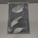 Black Floral Shower Curtain, Botanical Wildflower Dark Fabric Shower Curtain Set with Hooks, Flower Leaf Bath Curtain Boho Vintage Rustic Shower Curtains Moody Maximalist Bathroom Decor, 72x72