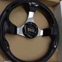 NOKINS 12.5" Universal Golf Cart Steering Wheel, Fit EZGO TXT/RXV/Club Car DS/Precedent/Yamaha, Most Golf Carts (Black)