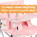 ciao! Baby Portable High Chair for Babies and Toddlers, Fold Up Outdoor Travel Seat with Tray and Carry Bag for Camping, Picnics, Beach Days, Sporting Events, and More (Blush)