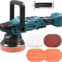Cordless Car Buffer Polisher for 18V Battery (Not Included), 5 Inch Orbital Polisher, 6 Variable Speed, Buffer Waxer Kit for Car Boat Detailing, Polishing, Scratch Removing