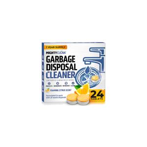 Garbage Disposal Cleaner Deodorizer Tablets - 24 Pack, New Powerful XL Foaming Tablet - Fresh Citrus Foam Sink Garburator Disposer Freshener, Natural Kitchen Drain Cleaning Care 