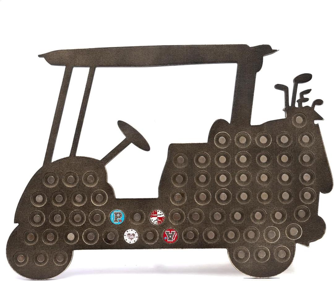 Golf Marker Display Stand Magnetic Holder for Golf Markers - Store and Display Up to 68 Markers, Wall Mounted Golf Markers for Golf Lovers