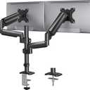 HUANUO Dual Monitor Mount up to 32 inches Screens, Taller Monitor Stand Hold 19.8lbs, Dual Monitor Arm Desk Mount Easy Adjustable with Tilt, Swivel, Rotation, VESA 75/100mm