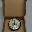 PATIKIL 2.8" 70mm Quartz Clock Insert, Round Quartz Movement Miniature Clock Mini Roman Numeral Clock Fit 61mm/2.4"" Diameter Hole for Replacement Home, Black/Gold Tone, Style 6