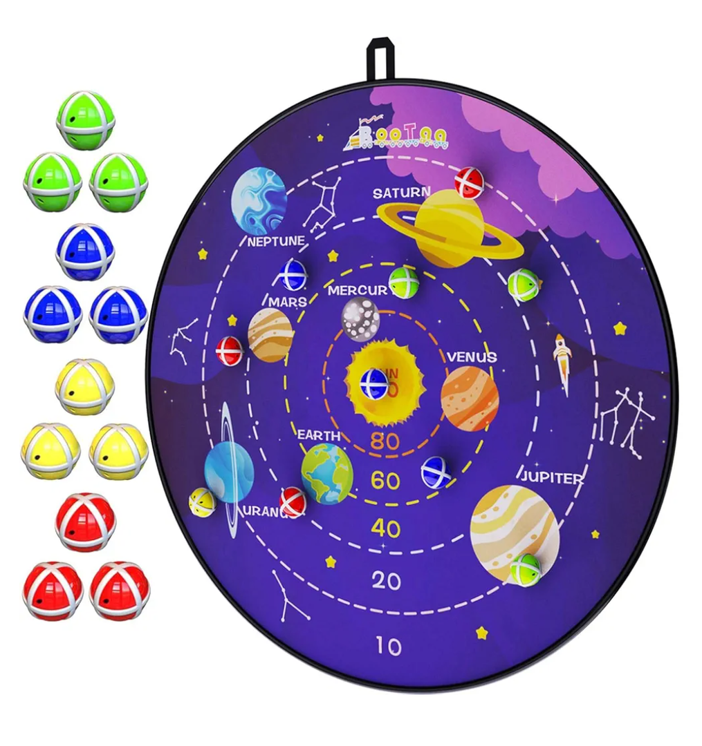 BooTaa 29" Large Dart Board for Kids, Kids Dart Board with Sticky Balls, Boys Toys, Indoor/Sport Outdoor Fun Party Play Game Toys, Birthday Gifts for 3 4 5 6 7 8 9 10 11 12 Year Old Boys Girls