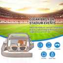 Busiuw Clear Bag for Stadium Events - Stadium Approved Small Mini Clear Purse, Men's Shoulder Bag for Sports Concerts