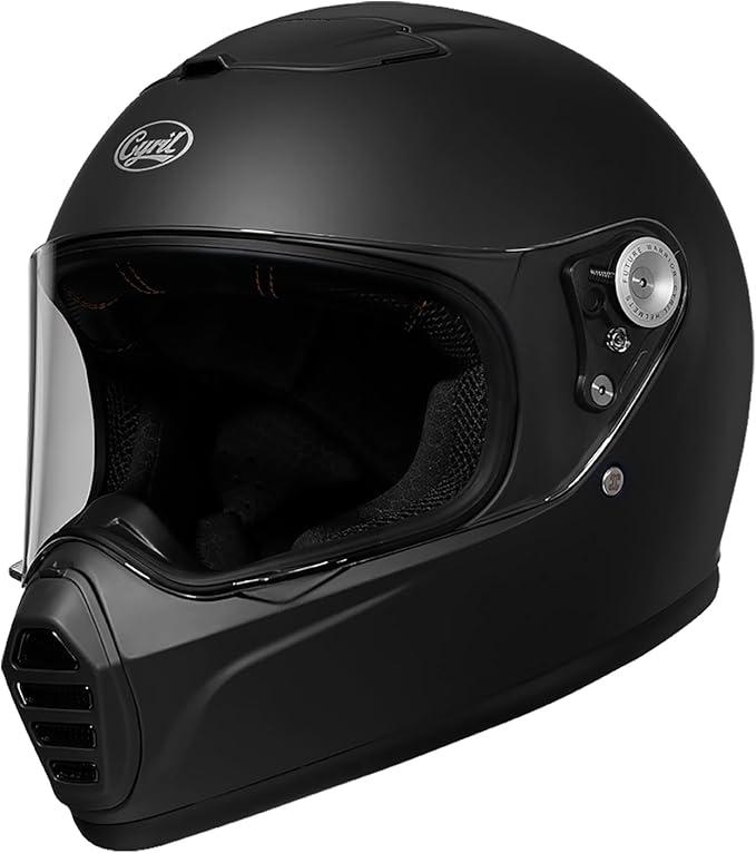 C300 DOT Approved Adult Motorcycle Helmet, Featuring a Double-Layer Filter and Bluetooth Headset Slot, Suitable for Adult Male and Female Off-Road Motocross Helmet, Black, XL