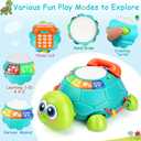 Musical Turtle Baby Toys 6 to 12 Months, Infant Light up Music Toys Tummy Time Development, Crawling Toy for 7 8 9 10+ Month Old, Easter Christmas for Babies 4 5 6 12 Month Boy Girl