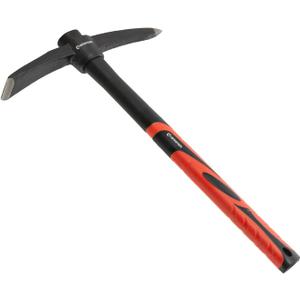INTERTOOL Hand Pick Axe -15-Inch Forged Steel Weeding Mattock Adze Hoe 1.5 lb with Anti-Slip Fiberglass Handle - Heavy-Duty Garden Tool for Roots, Rocks, Digging & Camping HT08-0303
