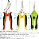 Pruning Shears, 4 Pack Garden Shears with Gardening gloves, Clippers Handheld, Stainless Steel Garden Snips, Lengnoyp Pruners for Gardening