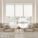 Birch Cream Cordless Roller Shades Light Filtering Blinds 24" W x 72" H