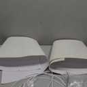 Large Drum Lamp Shades Set of 2, 12"Top x 16"Bottom x 11"High, Beige Lampshades for Table Lamps Floor Lamps, Natural Linen Replacement Lamp Shades, Spider, Harp Holders Included, Easy Assembly