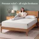 Zinus 10 Inch Full Green Tea Memory Foam Mattress [New Version], Fiberglass Free, Medium Firm Feel, Zoned Pressure Relief, Certified Safe Foams & Fabric, Mattress in A Box