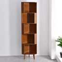5-Bookcase Industrial Cube Shelf Corner Bookshelf Display Storage Tall Multifunctional Stand for Home Office Living Room Decoration