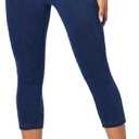 IUGA Capri Jeans for Women Pull On Jeggings for Women Tummy Control Jean Capris Pants Stretchy Denim Pants with Pockets (XX-Large, Dark Blue)