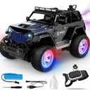 Gesture RC Car, Off-Road Monster Truck, Smoke Effect, Adjustable Color Lights & Music, Realistic Engine Sounds, Remote Control Jeep for Boys Kids Birthday Gift Toy 6+