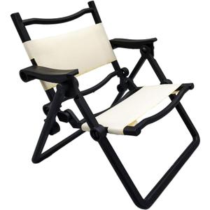 1/6 Dollhouse Chair Scale Furniture Folding Chair Model Sun Loungers for Dinning Room Decor Props (Black)