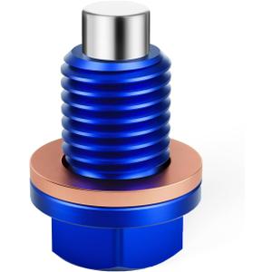 JFG RACING Dirt Bike M10x1.25 Magnetic Oil Drain Plug Bolt,CNC Aluminum Motorcycle Screws for YZ125 05-24/YZ125X 20-22/DRZ400S 00-09 11-23/DRZ400SM 05-09 13-23/YFZ450R 09-25 Blue